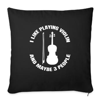 Violin Orchestra Violin Player Music Violin - Sofa pillowcase 17,3'' x 17,3'' (45 x 45 cm) - black - Front
