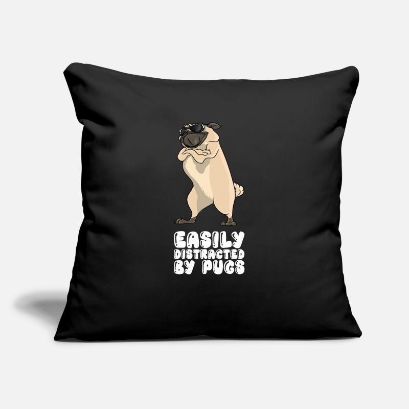 Easily Distracted By Pugs Sofa pillowcase 17,3'' x 17,3'' (45 x 45 cm)