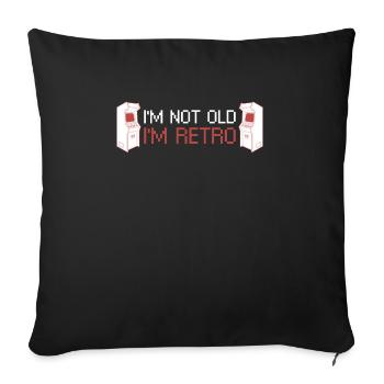 Im Not Old Im Retro Pinball Shirt Pinball Machine - Sofa pillowcase 17,3'' x 17,3'' (45 x 45 cm) - black - Front