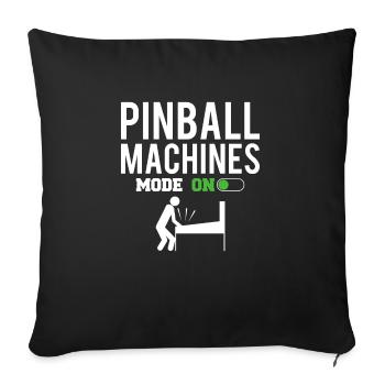 Pinball Machines Mode On Shirt Pinball Machine - Sofa pillowcase 17,3'' x 17,3'' (45 x 45 cm) - black - Front