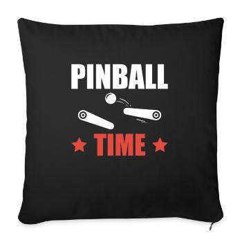 Pinball Time Shirt Gift Pinball Machine - Sofa pillowcase 17,3'' x 17,3'' (45 x 45 cm) - black - Front