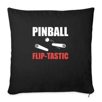 Flipper Flip-Tastic Shirt Cadeau Flipper Machine - Housse de coussin décorative 45 x 45 cm - noir - Devant