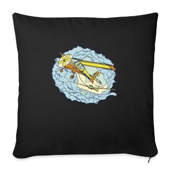 Motif du pilote amateur pour les pilotes et les - Housse de coussin décorative 45 x 45 cm - noir - Devant