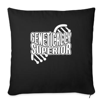 Genetically Superior Genealogy Humor - Sofa pillowcase 17,3'' x 17,3'' (45 x 45 cm) - black - Front