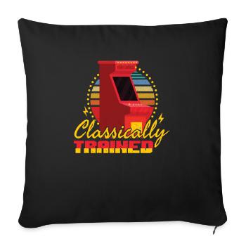 Classically Trained Arcade Gamer Retro Games - Sofa pillowcase 17,3'' x 17,3'' (45 x 45 cm) - black - Front