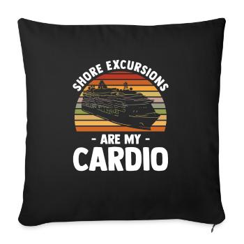 Cruising Vacation - Cruise Ship - Sofakissenbezug 45 x 45 cm - Schwarz - Vorne
