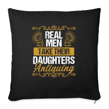 Antique Collecting Treasure Hunter Antique - Sofa pillowcase 17,3'' x 17,3'' (45 x 45 cm) - black - Front