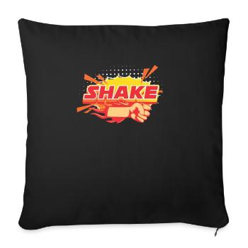 Agiter et cuire au four - Housse de coussin décorative 45 x 45 cm - noir - Devant
