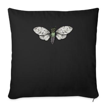 Zikade I Insektenforscher Insekten Motiv für - Sofakissenbezug 45 x 45 cm - Schwarz - Vorne