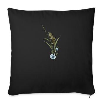 Grashüpfer I Zikade Insekten Motiv für - Sofakissenbezug 45 x 45 cm - Schwarz - Vorne