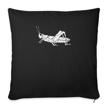 Grashüpfer I Zikade Insekten Motiv für - Sofakissenbezug 45 x 45 cm - Schwarz - Vorne