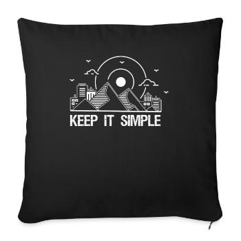 Keep It Simple Line Art Minimalist - Sofa pillowcase 17,3'' x 17,3'' (45 x 45 cm) - black - Front
