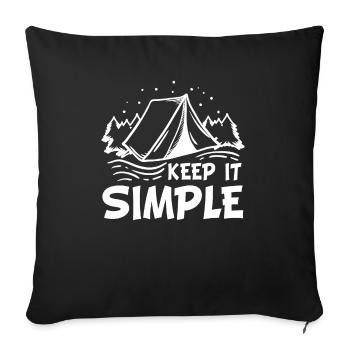 Keep It Simple Line Art Minimaliste - Housse de coussin décorative 45 x 45 cm - noir - Devant