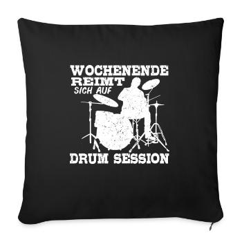 Lustiger Wandern Spruch Wanderer Natur - Sofakissenbezug 45 x 45 cm - Schwarz - Vorne