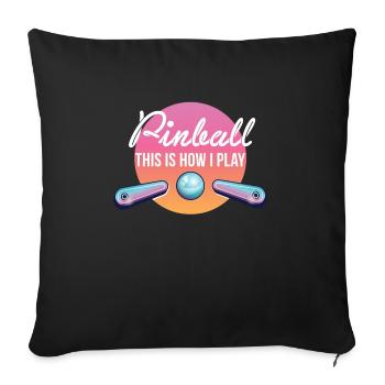 Flipper c’est comme ça que je joue au flipper - Housse de coussin décorative 45 x 45 cm - noir - Devant