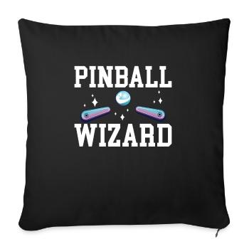 Pinball Wizard Shirt Geschenk Flipperautomat - Sofakissenbezug 45 x 45 cm - Schwarz - Vorne