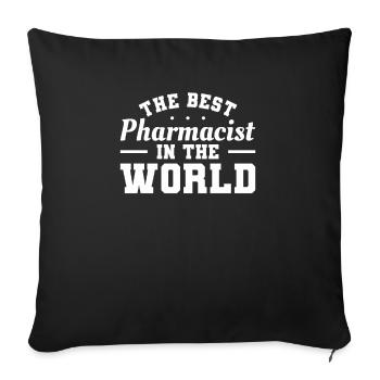 The Best Pharmacist In The World Pharmacy - Sofa pillowcase 17,3'' x 17,3'' (45 x 45 cm) - black - Front