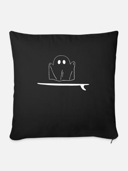 Geist Auf Surfboard Shirt - Sofakissenbezug 45 x 45 cm - Schwarz