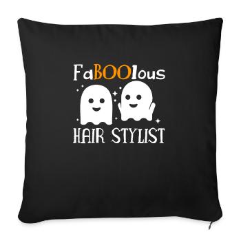 FaBOOlous Hair Stylist T-Shirt Cadeau - Housse de coussin décorative 45 x 45 cm - noir - Devant