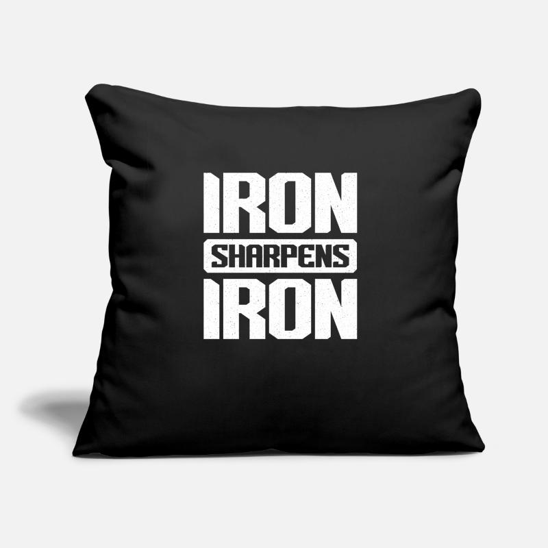 Iron Sharpens Iron Christian Workout Iron Sofa pillowcase 17,3'' x 17,3'' (45 x 45 cm)