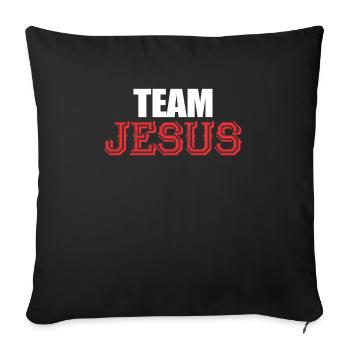 Équipe Jésus Religion chrétienne Christ Jésus - Housse de coussin décorative 45 x 45 cm - noir - Devant