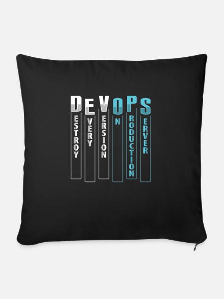 Devops Sys-Admin Entwickler - Sofakissenbezug 45 x 45 cm - Schwarz
