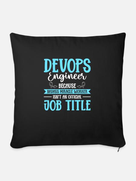 Devops Sys-Admin Entwickler - Sofakissenbezug 45 x 45 cm - Schwarz