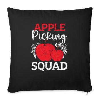 Apfelpflücker Apfel Obst Liebhaber Apfelbaum - Sofakissenbezug 45 x 45 cm - Schwarz - Vorne