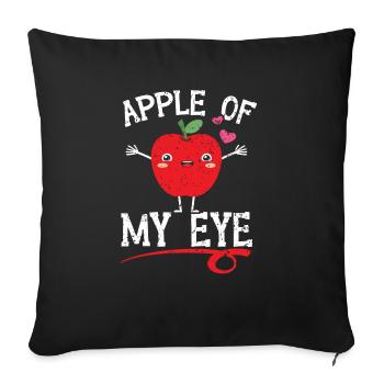 Apple Of My Eye Fruit Lover Apple Picking - Sofa pillowcase 17,3'' x 17,3'' (45 x 45 cm) - black - Front