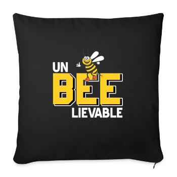 Un-BEE-lievable Awesome Funny Bee Lover Design - Sofakissenbezug 45 x 45 cm - Schwarz - Vorne
