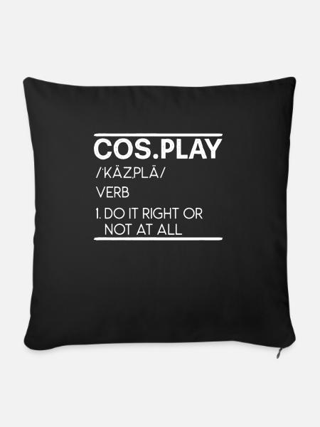 Cosplay Cosplay Cosplayer Kostümspiel - Sofakissenbezug 45 x 45 cm - Schwarz