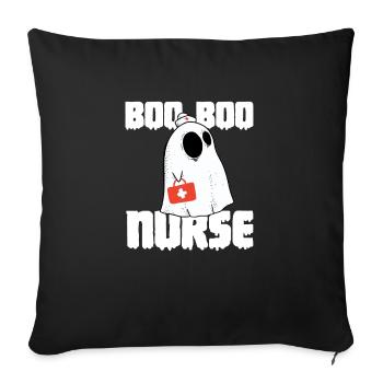 Boo Boo Nurse Shirt Cadeau - Housse de coussin décorative 45 x 45 cm - noir - Devant