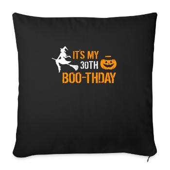 C’est ma 30ème chemise Boo-Thday Halloween - Housse de coussin décorative 45 x 45 cm - noir - Devant