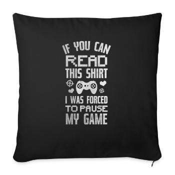 Gambler Gaming Citation Enfant - Housse de coussin décorative 45 x 45 cm - noir - Devant