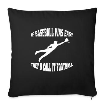Baseball Gift Baseball Lover Baseball Game - Sofa pillowcase 17,3'' x 17,3'' (45 x 45 cm) - black - Front