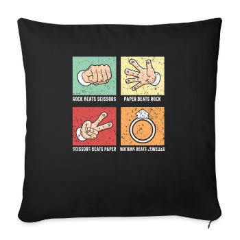Nothing Beats Jeweler Goldsmith Jewelry Making - Sofa pillowcase 17,3'' x 17,3'' (45 x 45 cm) - black - Front