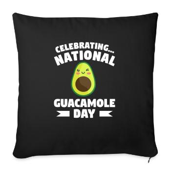 Celebrating National Guacamole Day Avocado Guac - Sofakissenbezug 45 x 45 cm - Schwarz - Vorne