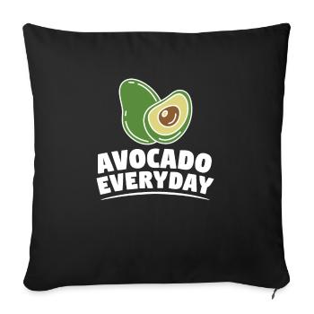 Avocado Everyday National Guacamole Day Guac - Sofakissenbezug 45 x 45 cm - Schwarz - Vorne