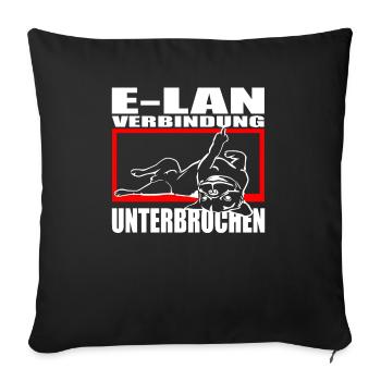 Hund Bulldogge Statement Spruch - E-LAN - Hund - Sofakissenbezug 45 x 45 cm - Schwarz - Vorne