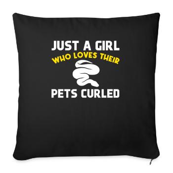 Banana Ball Python Just A Girl Who Loves Their - Sofakissenbezug 45 x 45 cm - Schwarz - Vorne