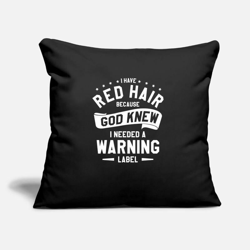 J’ai les cheveux roux parce que Dieu savait que j’avais besoin d’un Housse de coussin décorative 45 x 45 cm