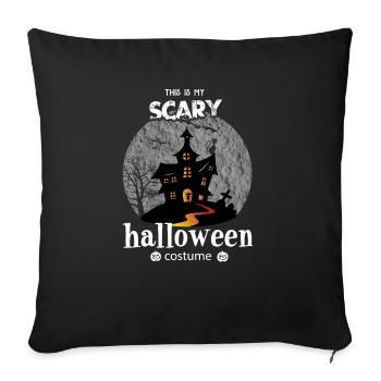 Happy Halloween Party Hexe Fledermaus Grusel Spuk - Sofakissenbezug 45 x 45 cm - Schwarz - Vorne