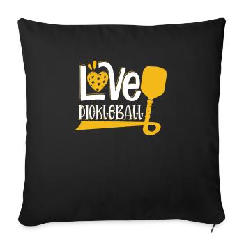 Dear Pickleball - Sofa pillowcase 17,3'' x 17,3'' (45 x 45 cm) - black - Front
