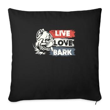Vivre Love Belle - Housse de coussin décorative 45 x 45 cm - noir - Devant