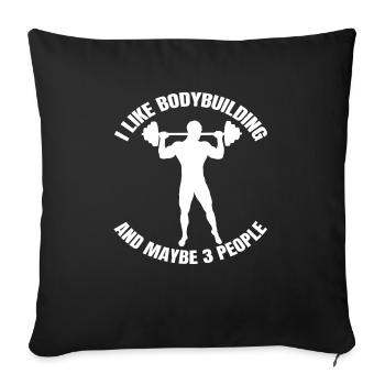 Fitness Athletes Muscle Bodybuilder Strength Training - Sofa pillowcase 17,3'' x 17,3'' (45 x 45 cm) - black - Front