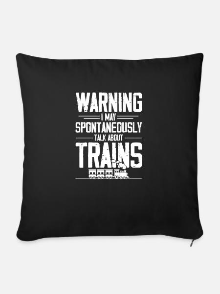 Zugführer Zug Lokomotive Eisenbahn Züge Geschenk - Sofakissenbezug 45 x 45 cm - Schwarz