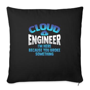 Administrateur Cloud Devops - Housse de coussin décorative 45 x 45 cm - noir - Devant