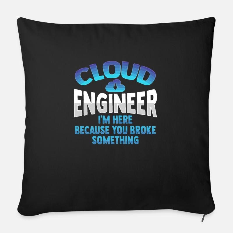 Administrateur Cloud Devops - Housse de coussin décorative 45 x 45 cm - noir