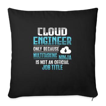 Administrateur Cloud Devops - Housse de coussin décorative 45 x 45 cm - noir - Devant