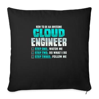 Administrateur Cloud Devops - Housse de coussin décorative 45 x 45 cm - noir - Devant